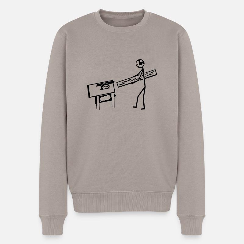 Schreiner Tischler - Männer Premium Bio Pullover - Taupe
