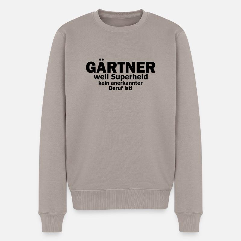 Gärtner - Männer Premium Bio Pullover - Taupe