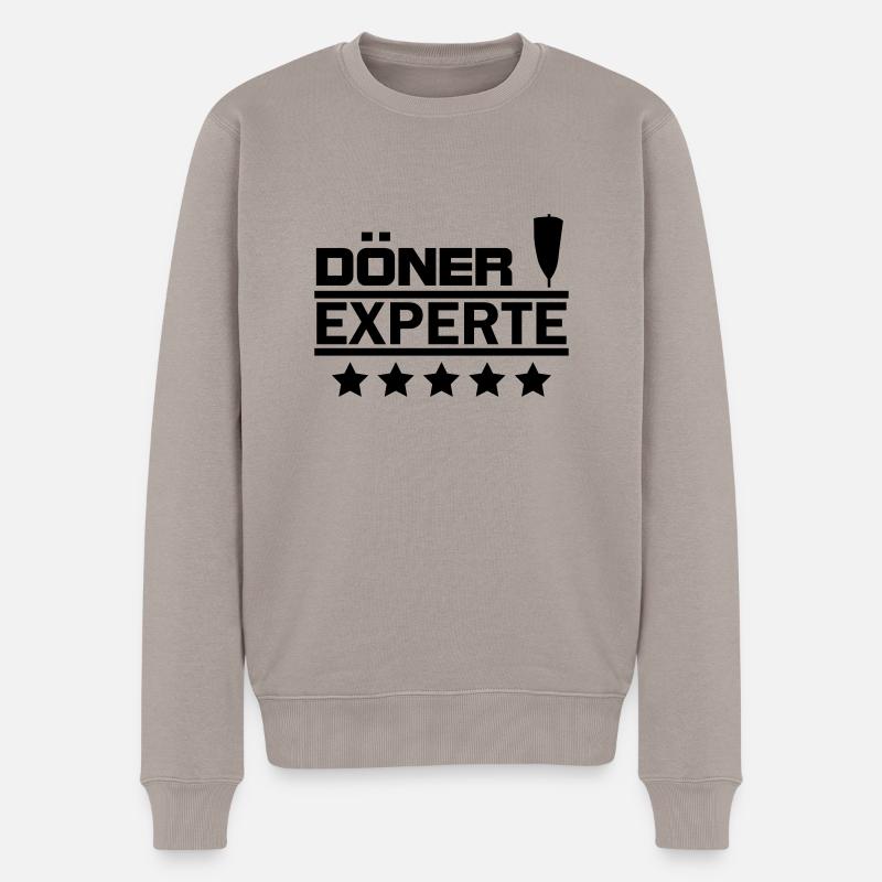 döner experte - Männer Premium Bio Pullover - Taupe