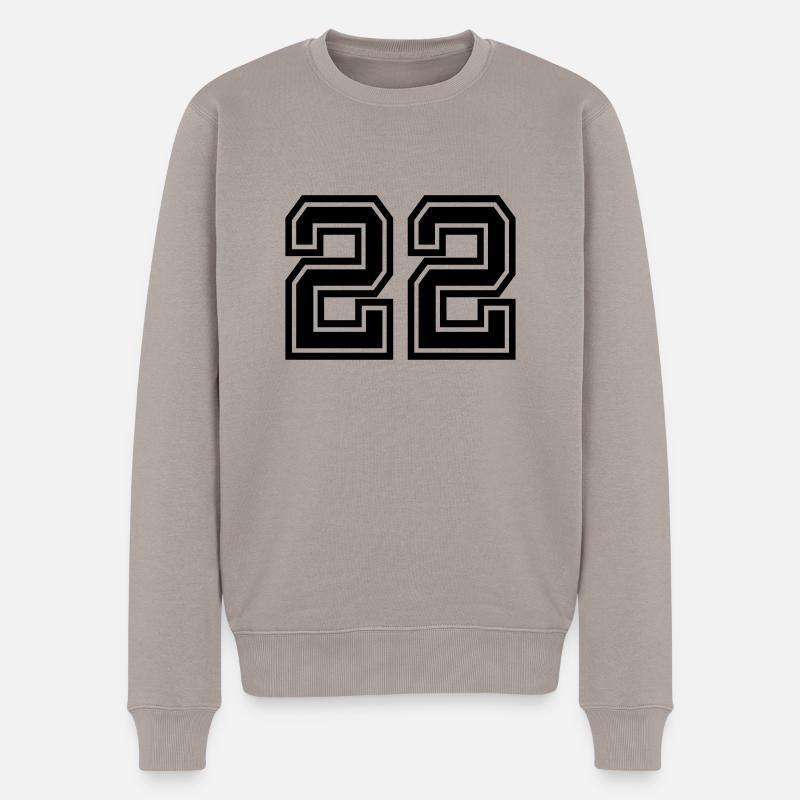 22 - Männer Premium Bio Pullover - Taupe