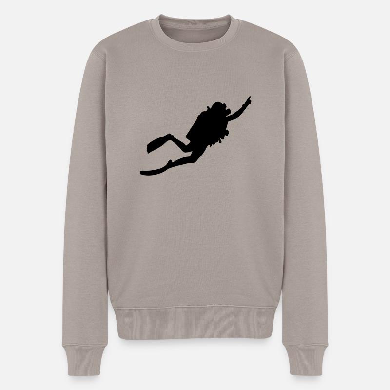 Plongeur - Pull Premium bio Homme - taupe