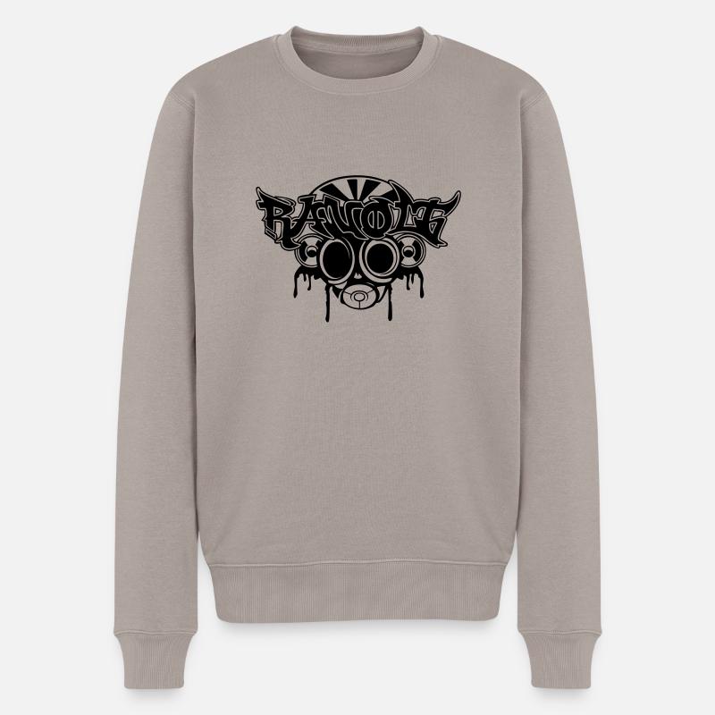 ravolt - Männer Premium Bio Pullover - Taupe