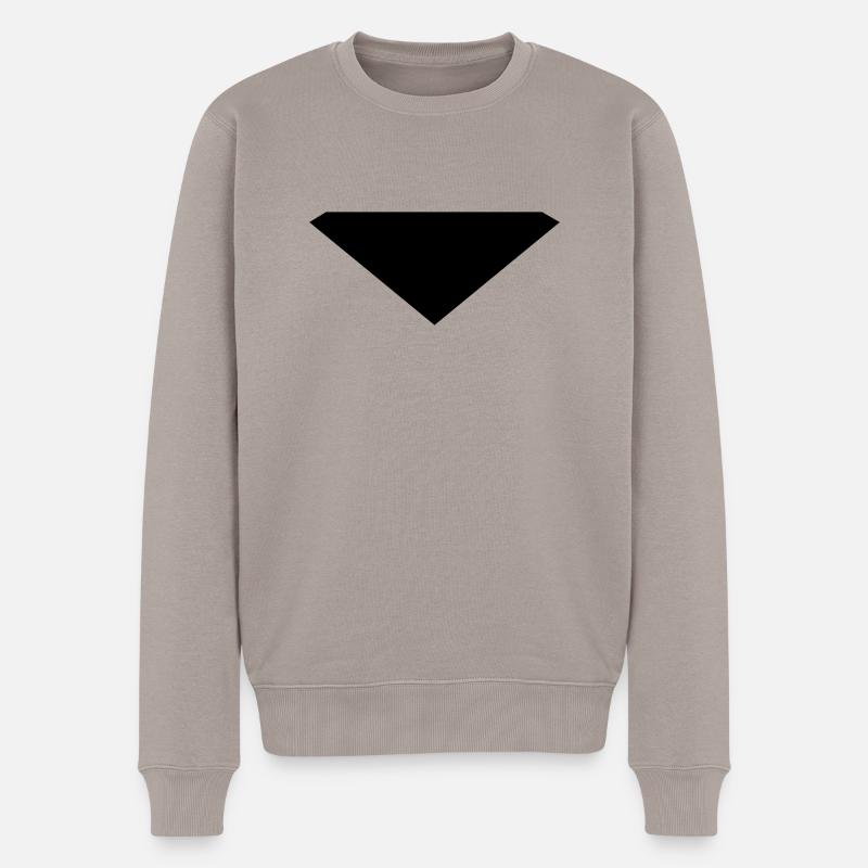 dreieck triangle - hero style -comic -cartoon - Männer Premium Bio Pullover - Taupe