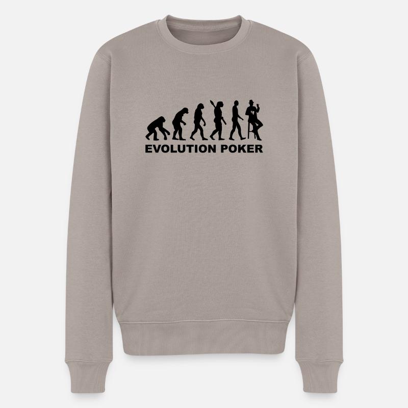 Evolution Poker - Pull Premium bio Homme - taupe