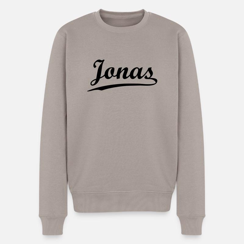 jonas - Männer Premium Bio Pullover - Taupe