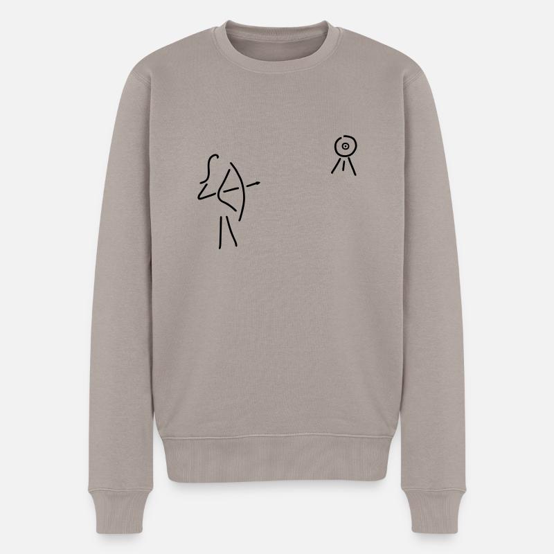 bogenschütze - Männer Premium Bio Pullover - Taupe