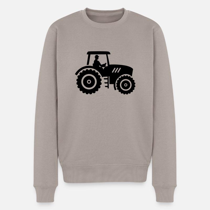Traktor - Männer Premium Bio Pullover - Taupe