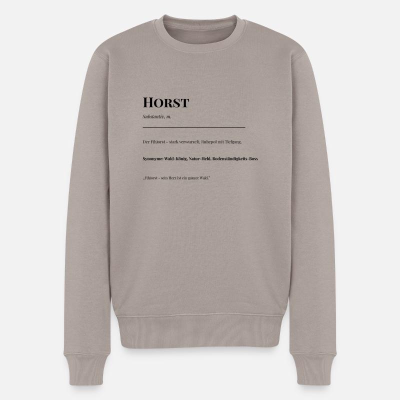 Horst - Männer Premium Bio Pullover - Taupe