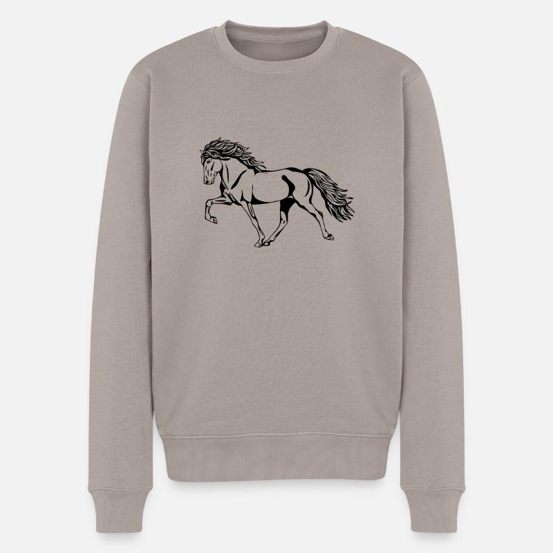 Tölter - Männer Premium Bio Pullover - Taupe