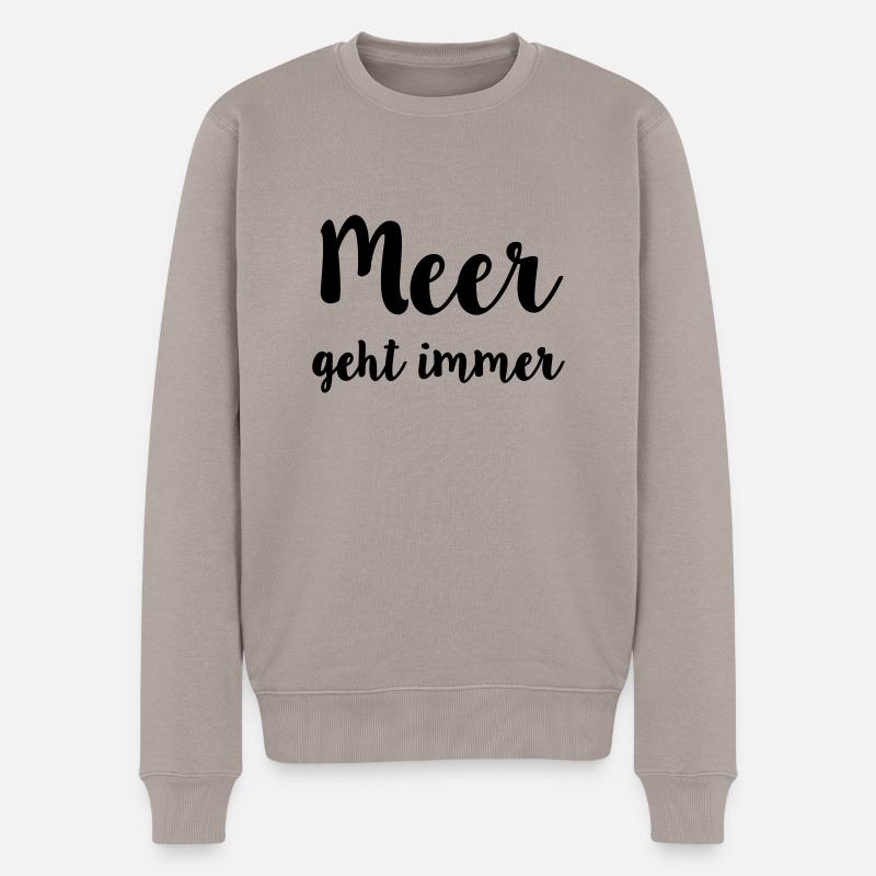 Spreadshirt tive_Meer - Männer Premium Bio Pullover - Taupe