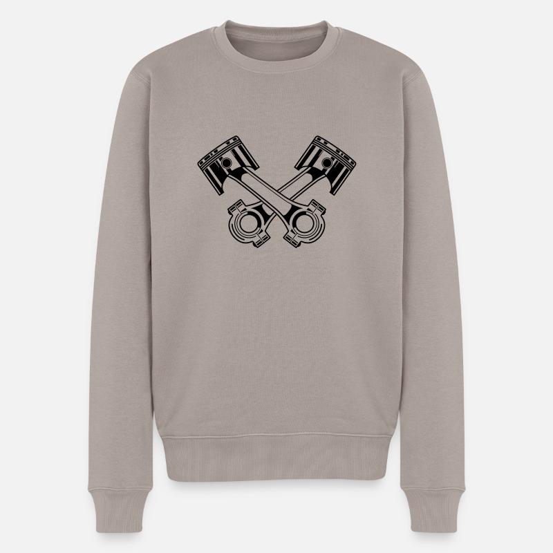 Kolben Kreuz 1 - Männer Premium Bio Pullover - Taupe