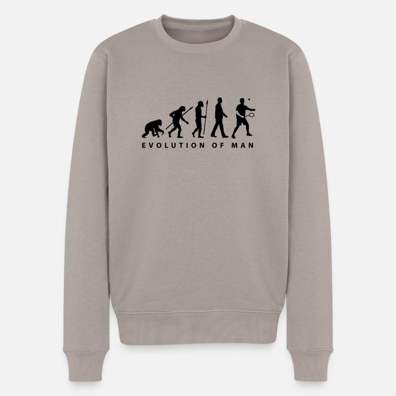 badminton_evolution_02__b_1c - Pull Premium bio Homme - taupe