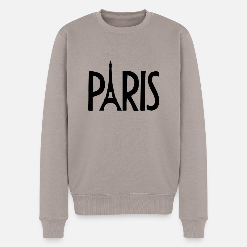 Eiffel Tower France Paris - Männer Premium Bio Pullover - Taupe