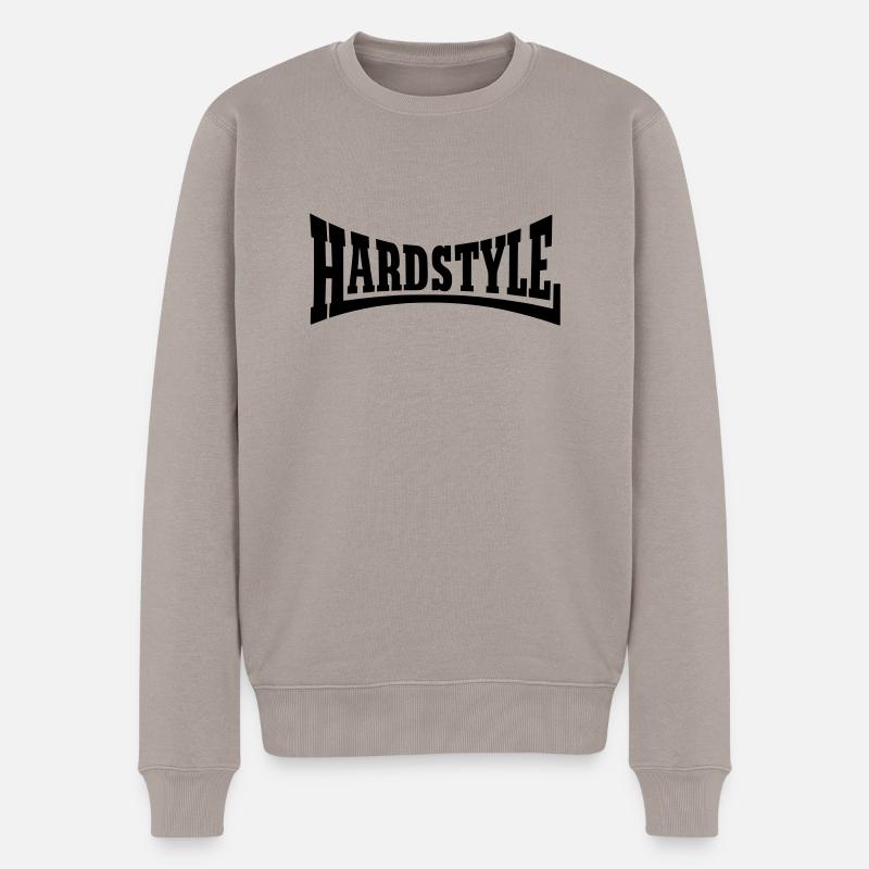 Hardstyle_V63 - Männer Premium Bio Pullover - Taupe