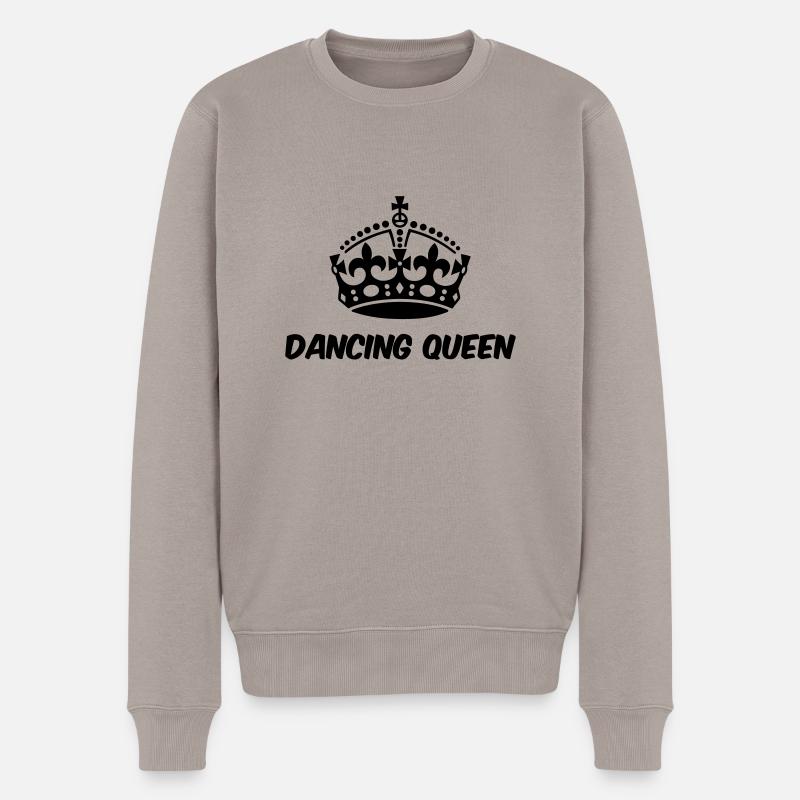 Dancing Queen - Männer Premium Bio Pullover - Taupe