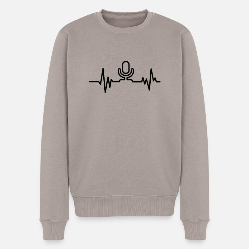 Sänger - Männer Premium Bio Pullover - Taupe