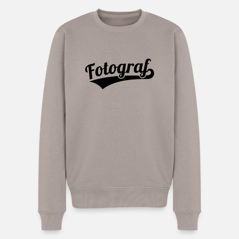 Fotograf - Männer Premium Bio Pullover - Taupe