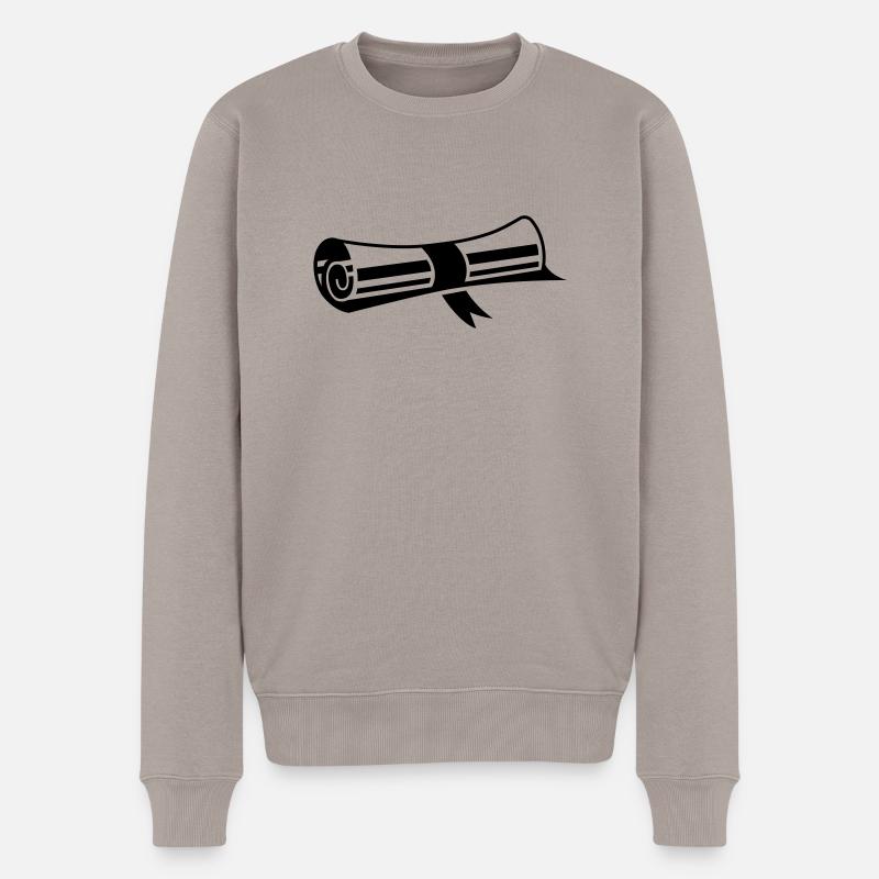 Diplom - Männer Premium Bio Pullover - Taupe