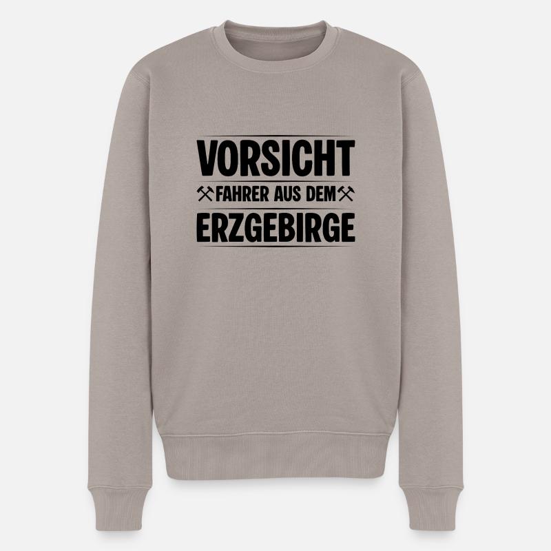 Lkw Fahrer Erzgebirge - Männer Premium Bio Pullover - Taupe