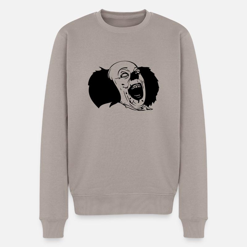 Clown mauvais Black & White - Pull Premium bio Homme - taupe