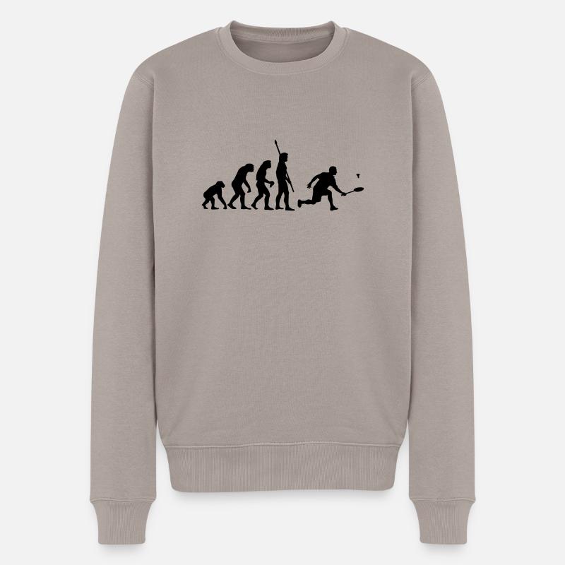 evolution_badminton_022011_c_1c - Pull Premium bio Homme - taupe