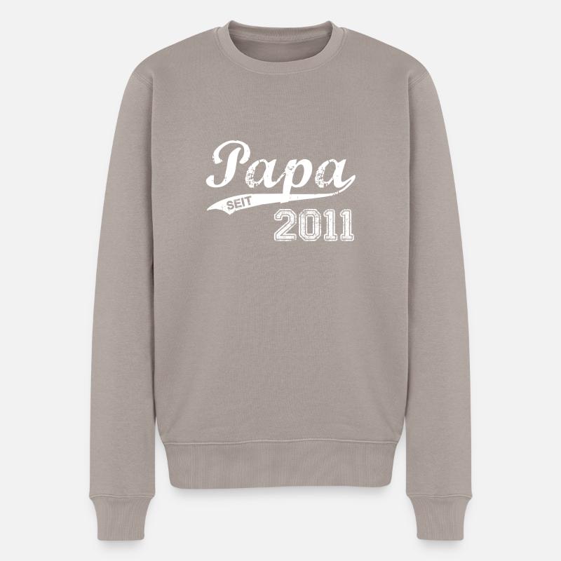 Papa 2011 - Männer Premium Bio Pullover - Taupe