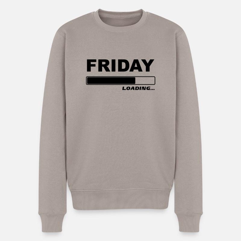 Friday 1c loading ... - Men's Premium Organic Jumper - taupe