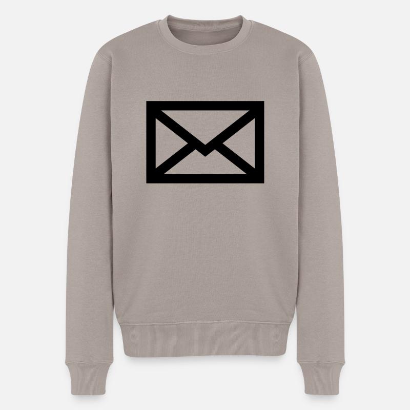 Mail envelope - Men's Premium Organic Jumper - taupe