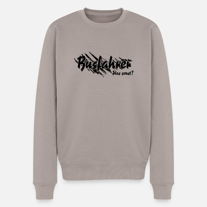 Bussfahrer was sonst - Männer Premium Bio Pullover - Taupe
