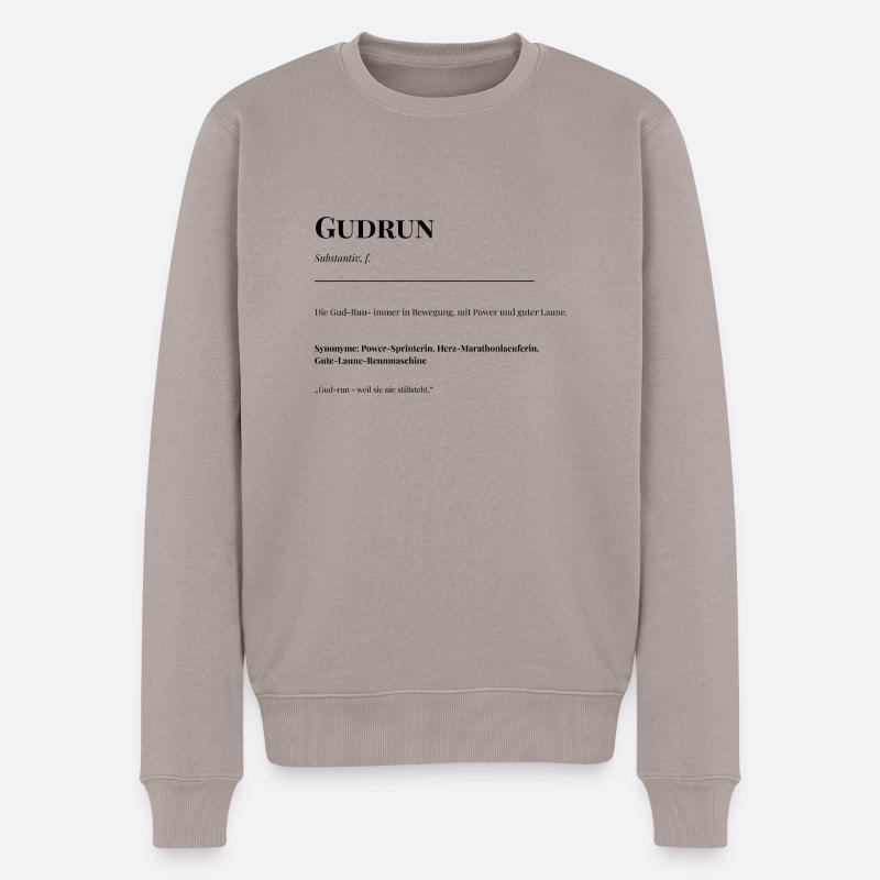 Gudrun - Männer Premium Bio Pullover - Taupe