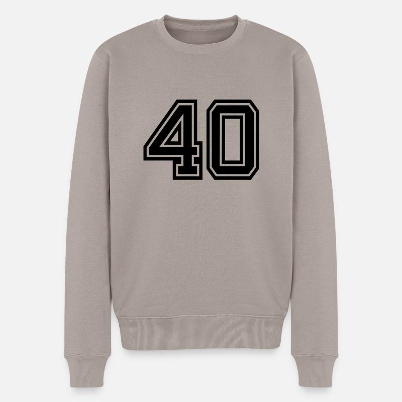 40 - Männer Premium Bio Pullover - Taupe