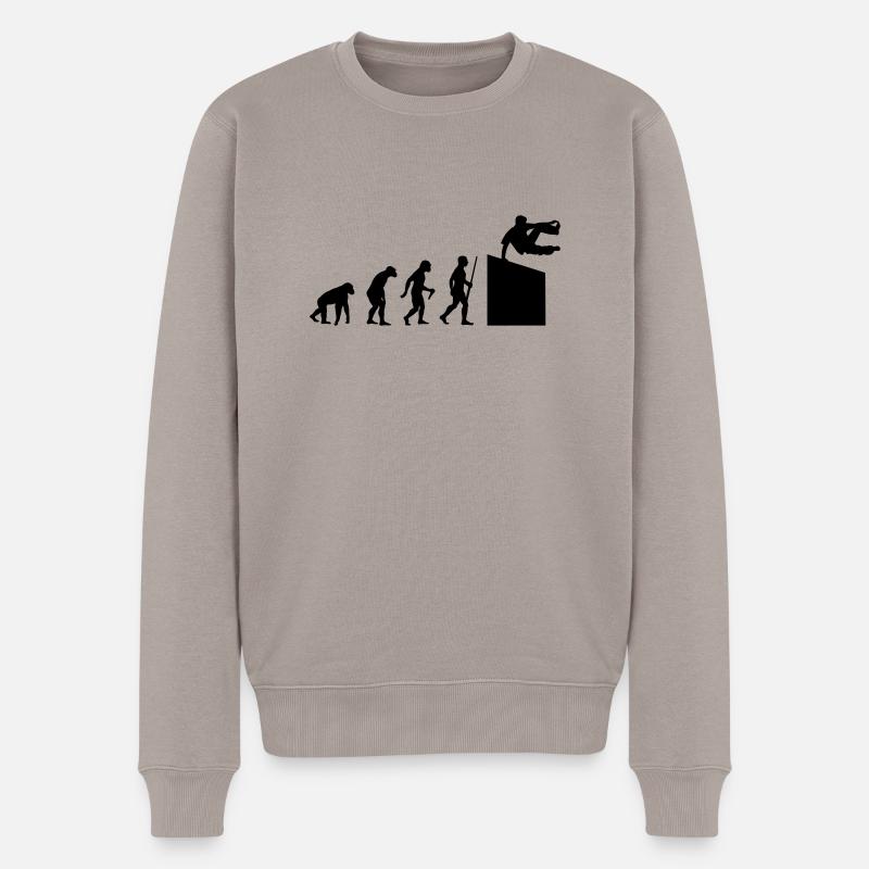 Parcour Evolution - Pull Premium bio Homme - taupe