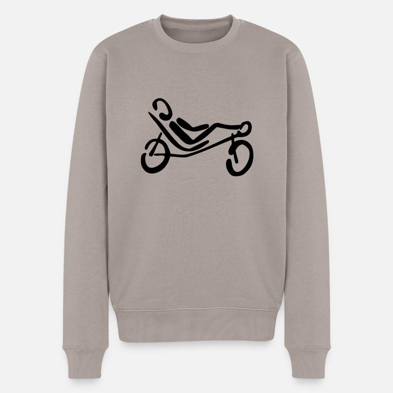 Couchée de bicyclette - Pull Premium bio Homme - taupe