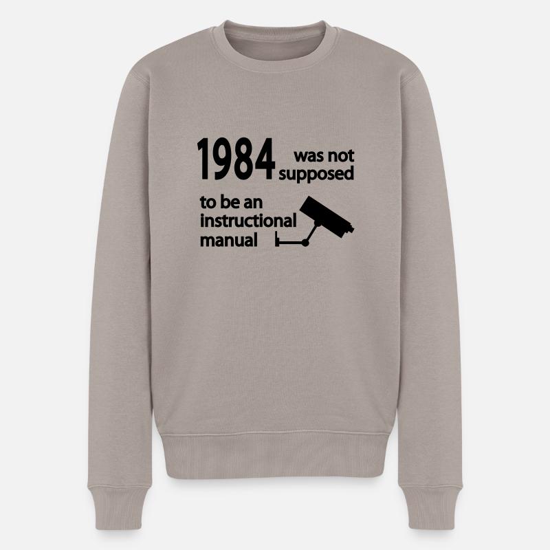 1984 - Männer Premium Bio Pullover - Taupe