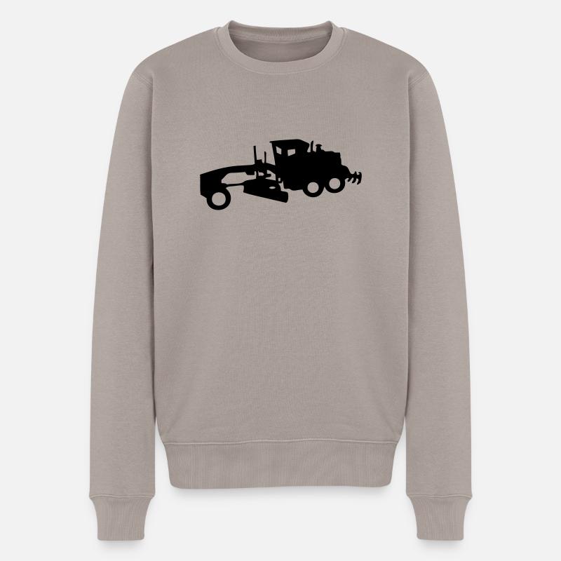 niveleuse grader grading lame bull - Pull Premium bio Homme - taupe