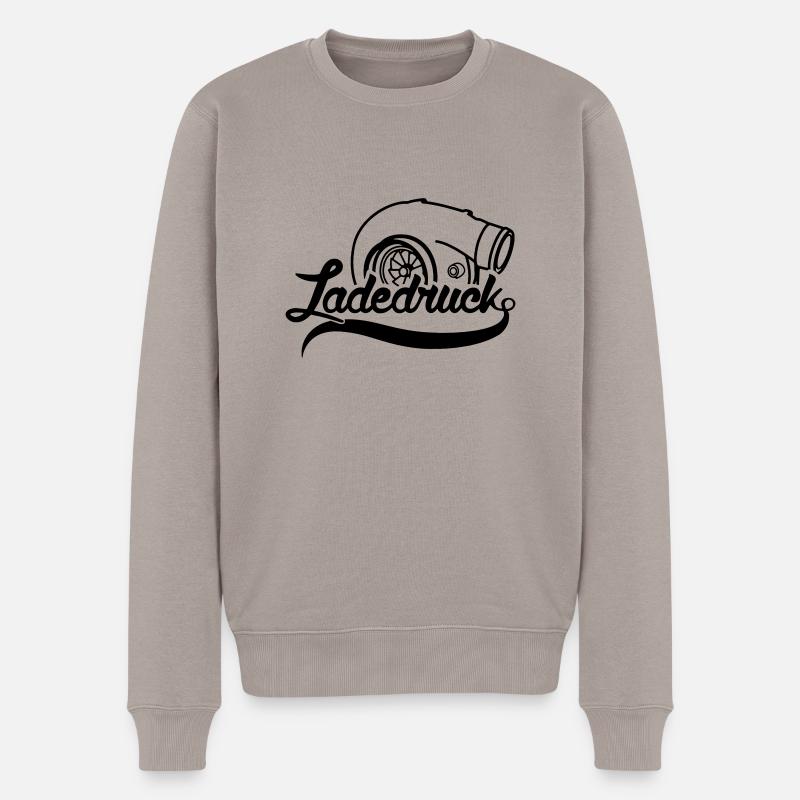 Ladedruck Turbolader - Männer Premium Bio Pullover - Taupe