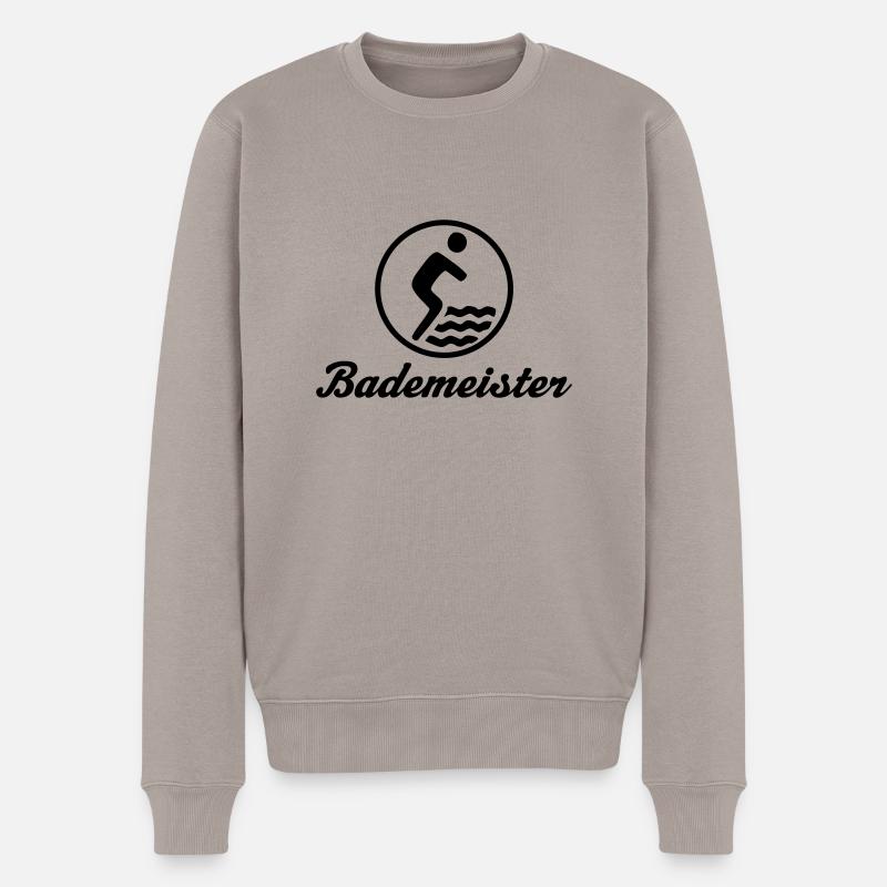 Bademeister 3 - Männer Premium Bio Pullover - Taupe