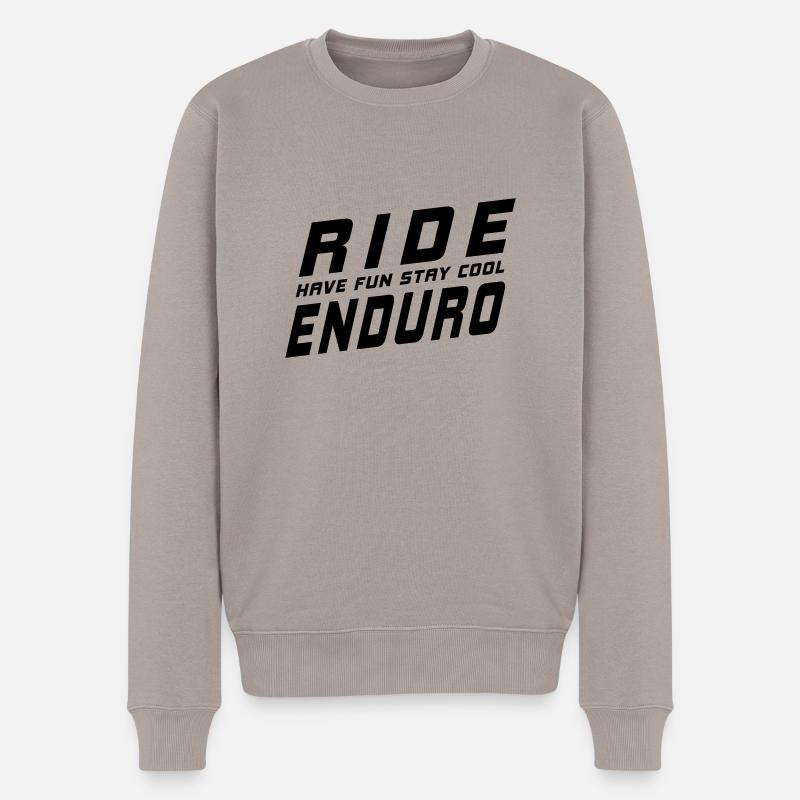 Viel Spaß beim Endurofahren - Männer Premium Bio Pullover - Taupe
