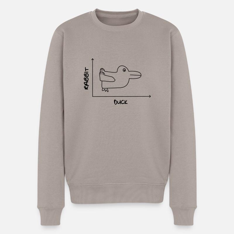 Duck'n Rabbit - Männer Premium Bio Pullover - Taupe