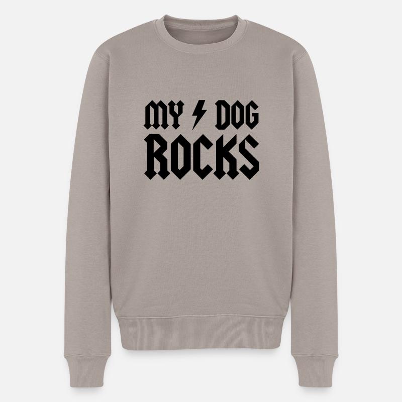 My Dog Rocks! - Männer Premium Bio Pullover - Taupe
