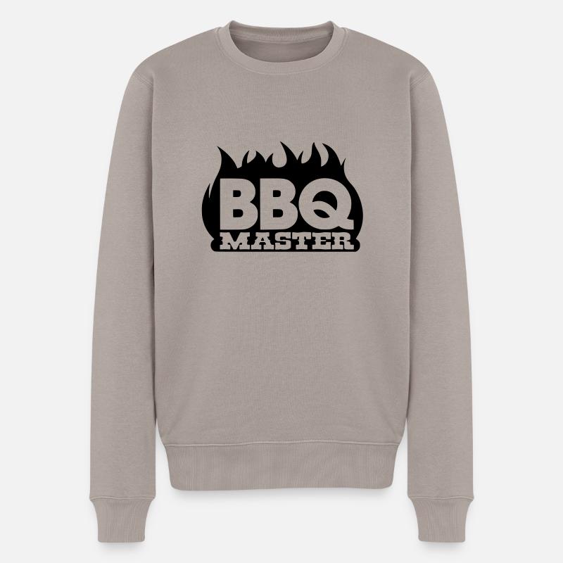 bbq_master - Männer Premium Bio Pullover - Taupe