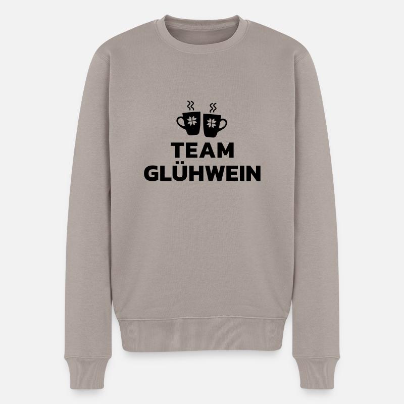 Team Glühwein - Männer Premium Bio Pullover - Taupe
