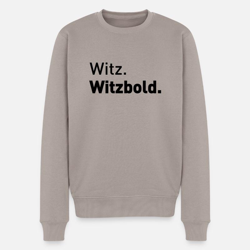 Witzbold Typografie Design Schriftart bold fett - Männer Premium Bio Pullover - Taupe