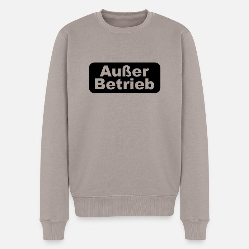 ausser betrieb - Männer Premium Bio Pullover - Taupe