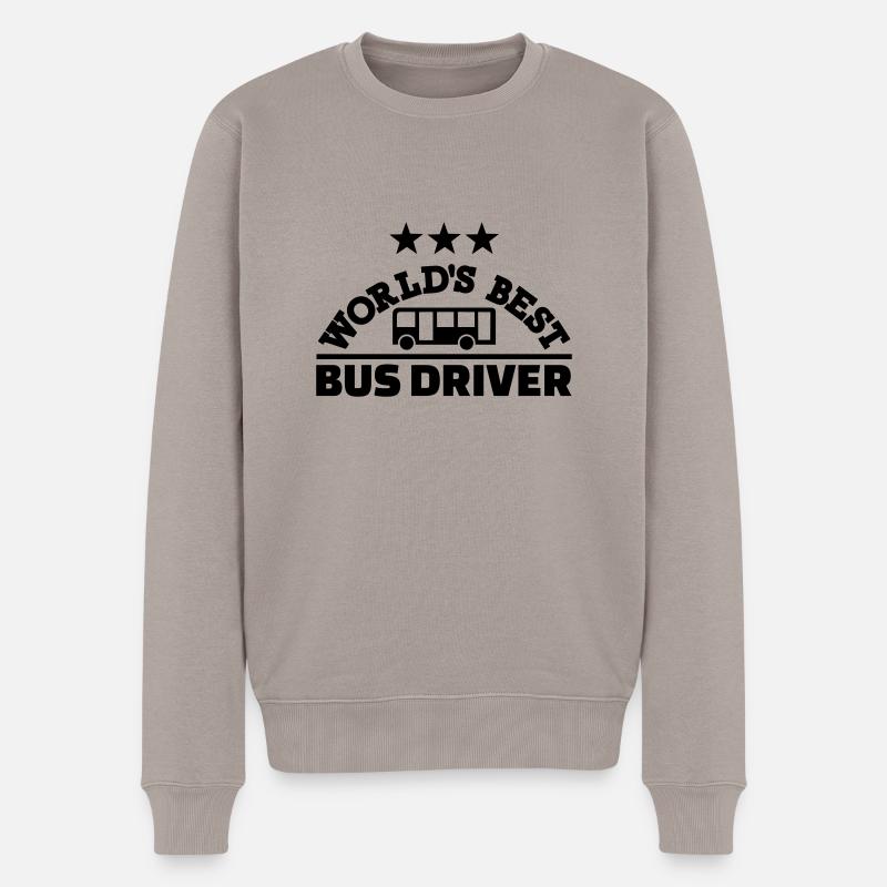 Busfahrer - Männer Premium Bio Pullover - Taupe