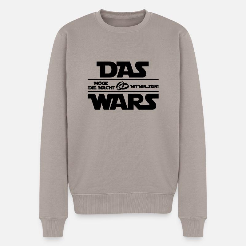 das_wars_01 - Männer Premium Bio Pullover - Taupe