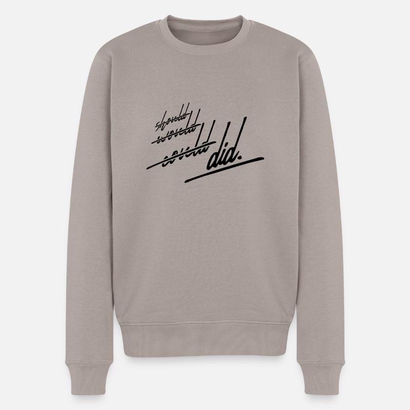 Did Should Would - Männer Premium Bio Pullover - Taupe