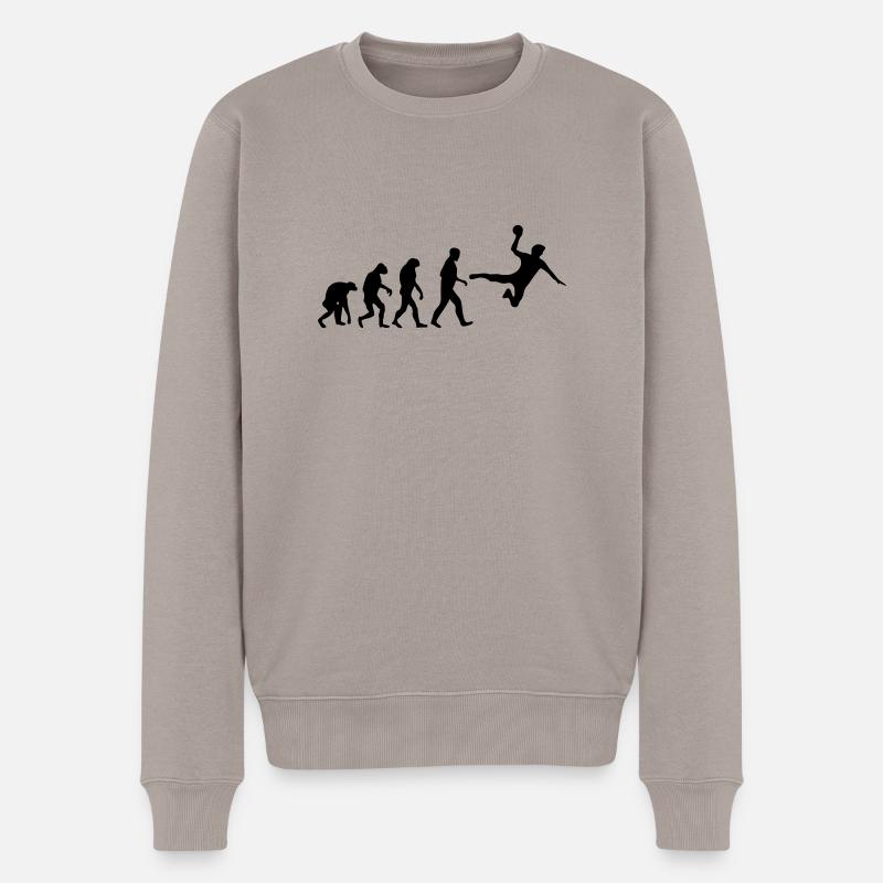 handball evolution - Männer Premium Bio Pullover - Taupe