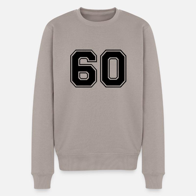 60 - Männer Premium Bio Pullover - Taupe