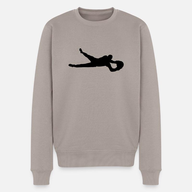 torwart - Männer Premium Bio Pullover - Taupe